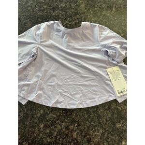 Lululemon Pace Crush Cross-Back Graphic Tee Lavender Purple XXS LW3IOWS LFRS